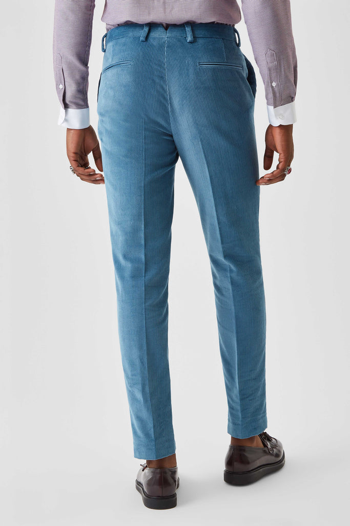 Shelby & Sons Aston Light Blue Corduroy Suit Trousers